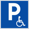   Car park for disabled persons along the church
